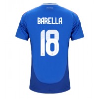 Fotballdrakt Herre Italia Nicolo Barella #18 Hjemmedrakt EM 2024 Kortermet